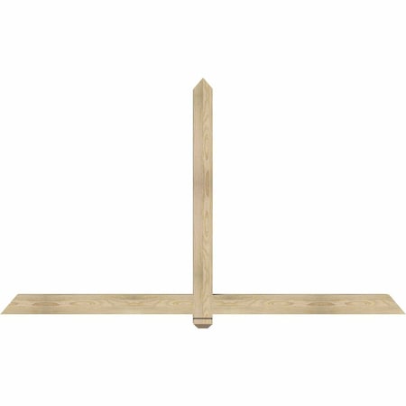 Ekena Millwork Eugene Rough Sawn Timber Gable Bracket, Douglas Fir, 84"W x 49"H x 4"D x 4"F, 14/12 Pitch GBW084X49X0404EUG00RDF